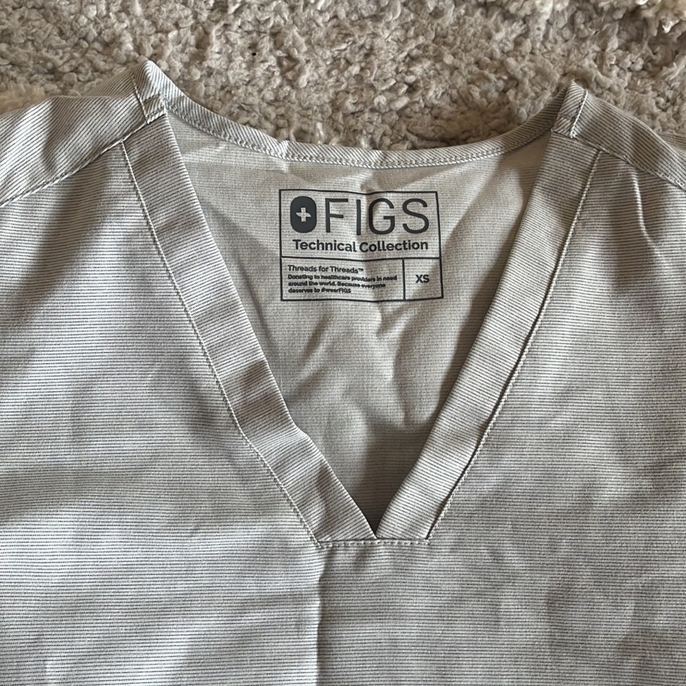 RARE: Figs Scrub Top with Pinstripe